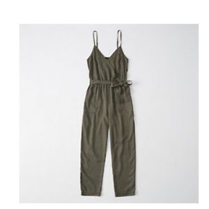 Abercrombie & Fitch Wrap-Front Utility Jumpsuit Sz XL